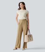 Pantalon de travail droit taille haute Halara Flex™ avec poches