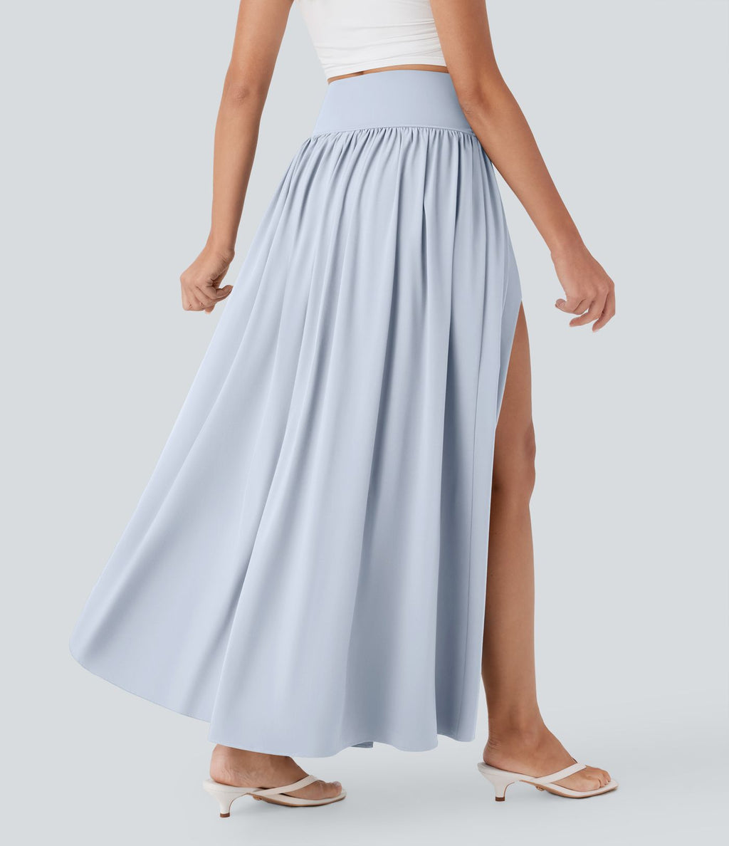 Jupe maxi fluide 2-en-1 gainante taille haute à séchage rapide Breezeful™