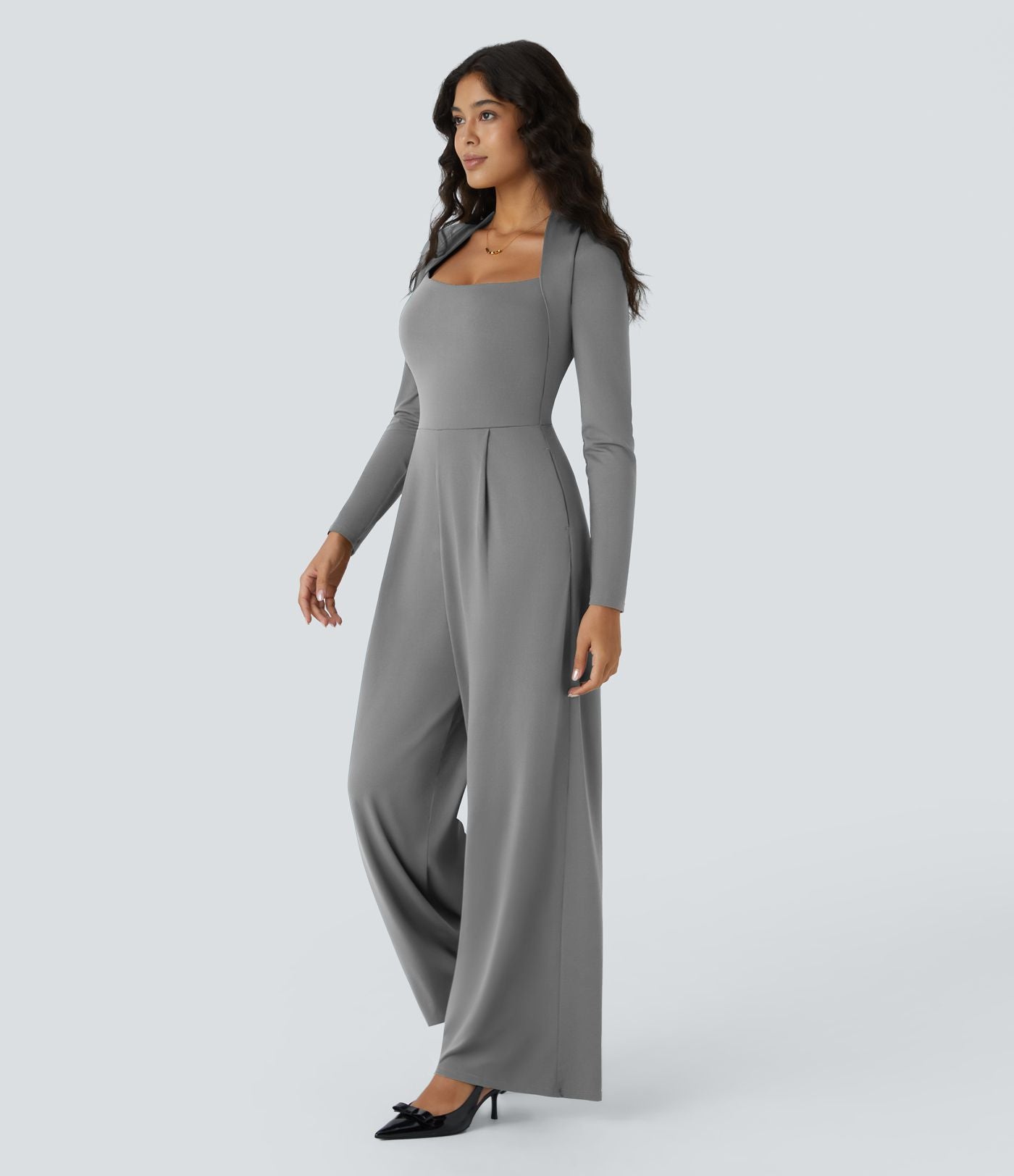 Combinaison de cérémonie à manches longues, coupe large avec poches latérales et zip invisible - Édition Easy Peasy