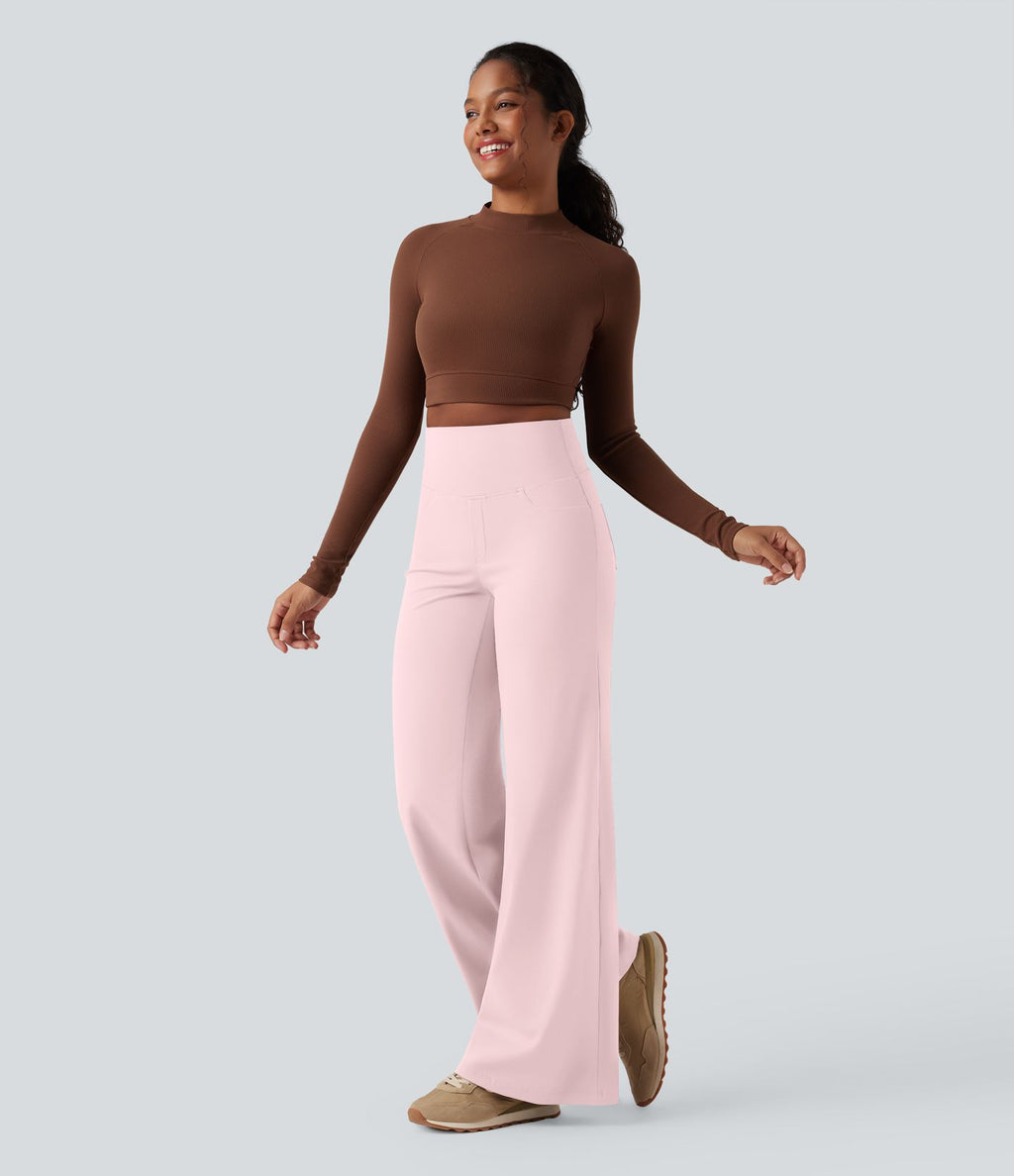 Pantalon yoga large gainant taille haute DayStretch avec poches