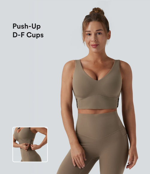 Brassière de sport d'entraînement Halara UltraSculpt™ maintien moyen col V push-up - Bonnets E-G