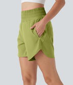 Short de course 2-en-1 Breezeful™ taille haute, poches multiples, ourlet arrondi, séchage rapide 12,5 cm - Longueur prolongée