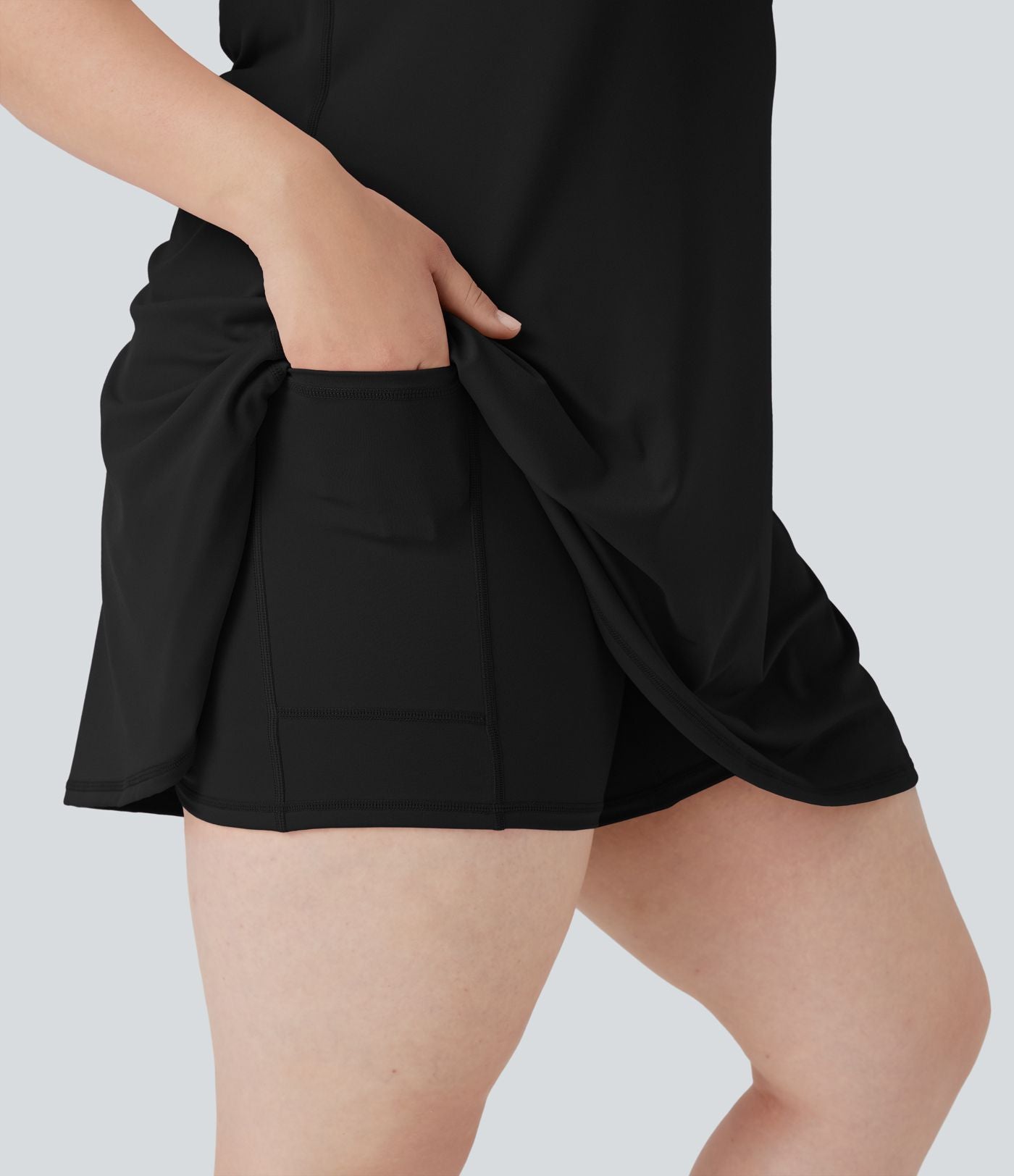 Robe de sport grande taille dos nu Softlyzero™ Plush - longueur rallongée - Easy Peasy Edition