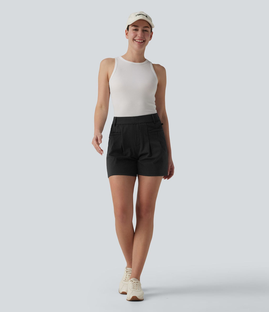 Short de golf taille haute à séchage rapide avec poches – UPF 40+