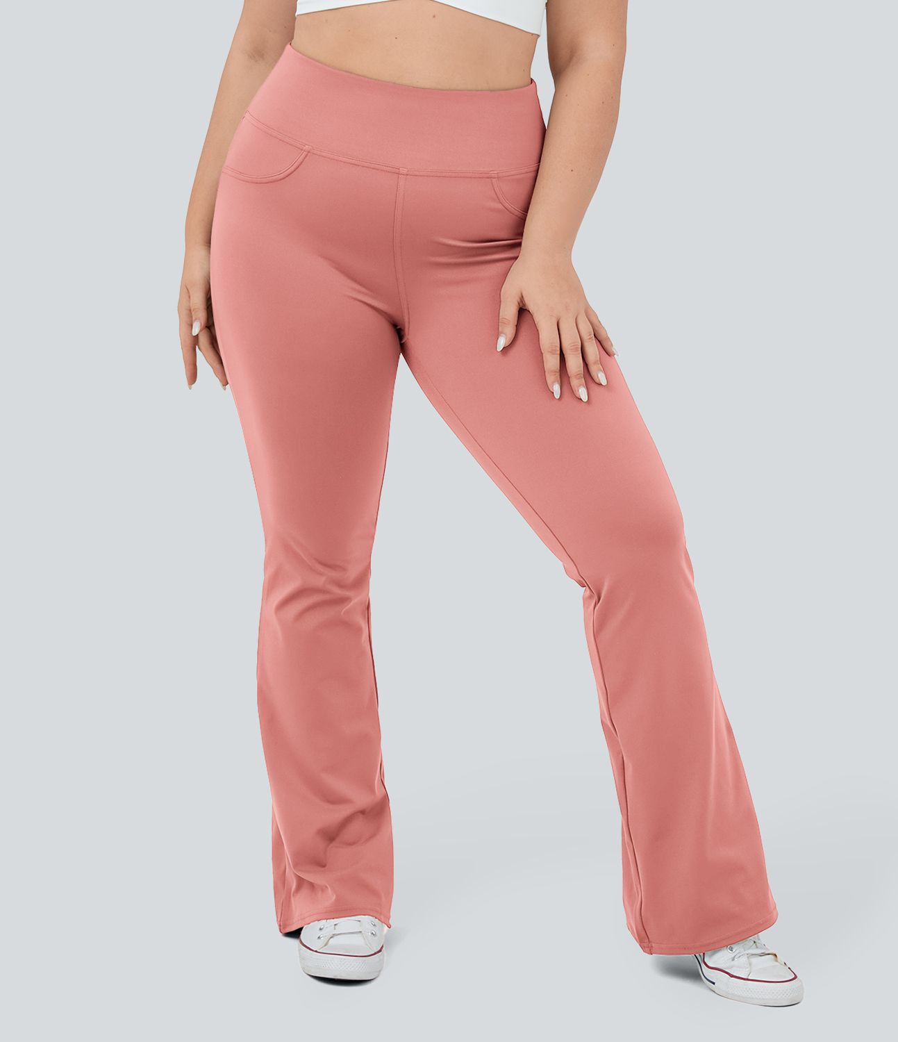 Legging yoga évasé grande taille taille haute DayStretch avec poches