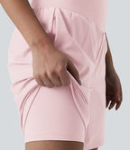 Short de yoga SoftlyZero™ Airy 2-en-1 gainant taille très haute effet frais InstantCool 17,5 cm avec poches