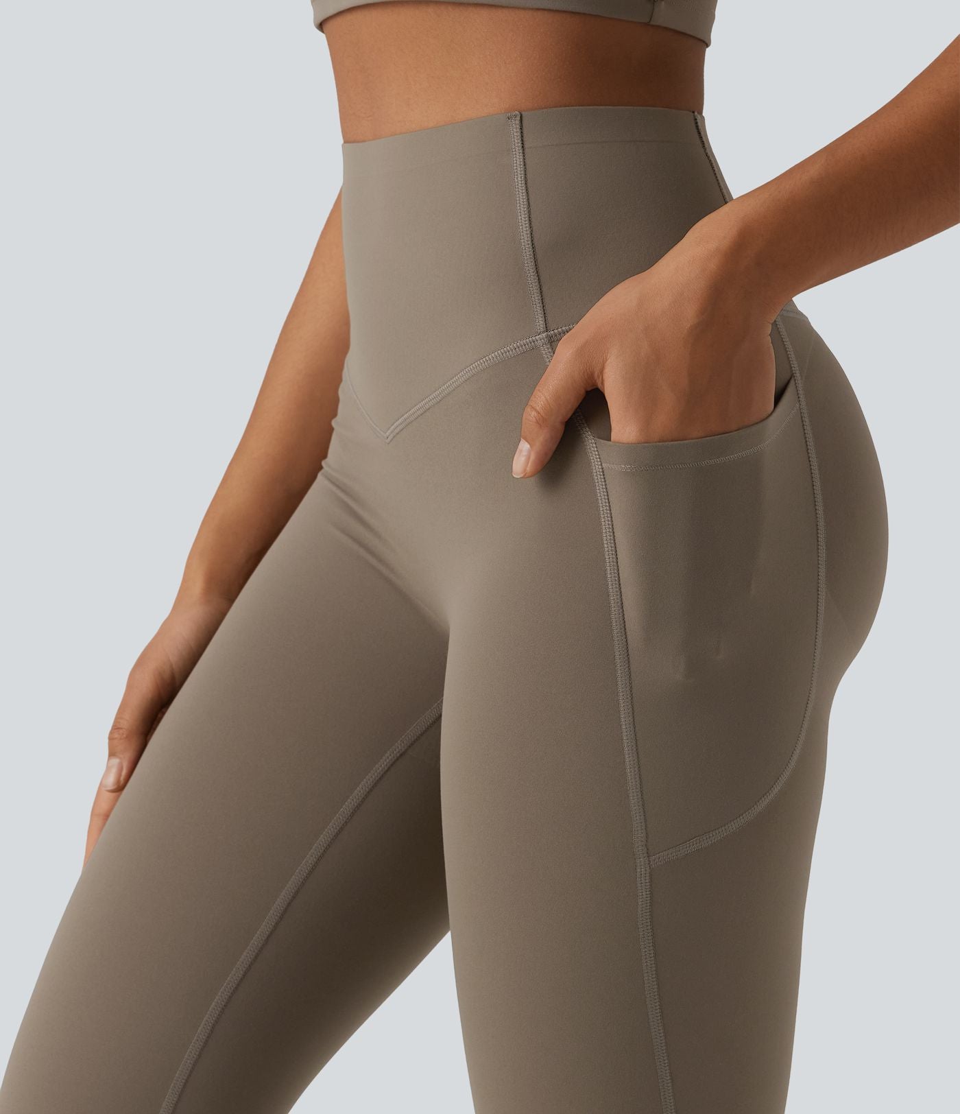 Legging de yoga bootcut Halara UltraSculpt™ taille haute push-up gainant avec poches