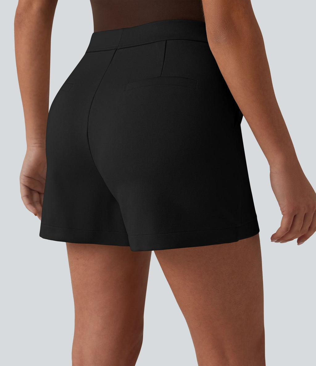 Short tailleur taille haute 7,5 cm avec poches