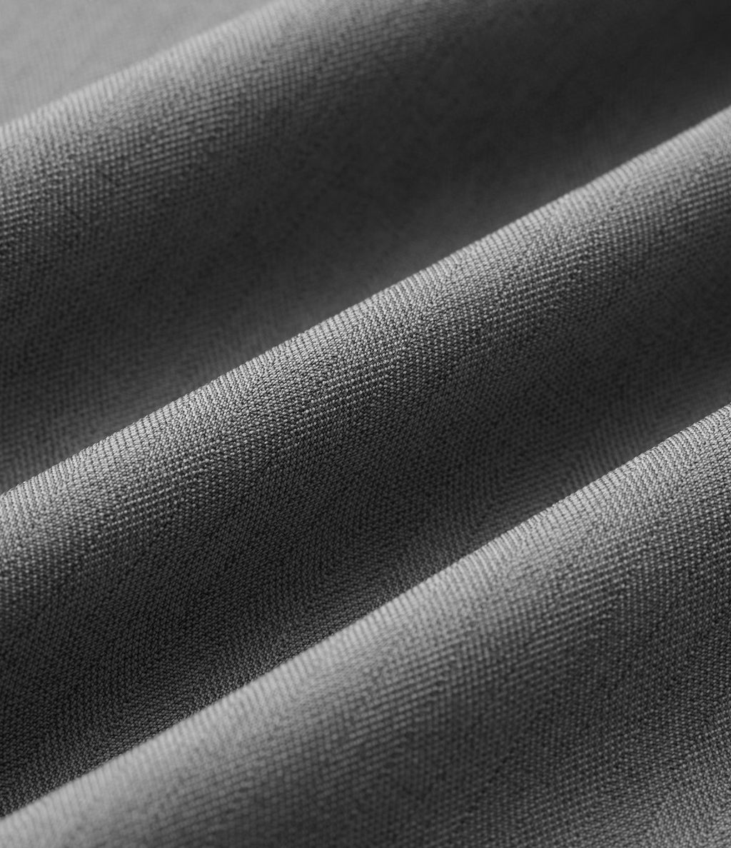 Pantalon large infroissable taille haute color block décontracté aspect lin avec poches