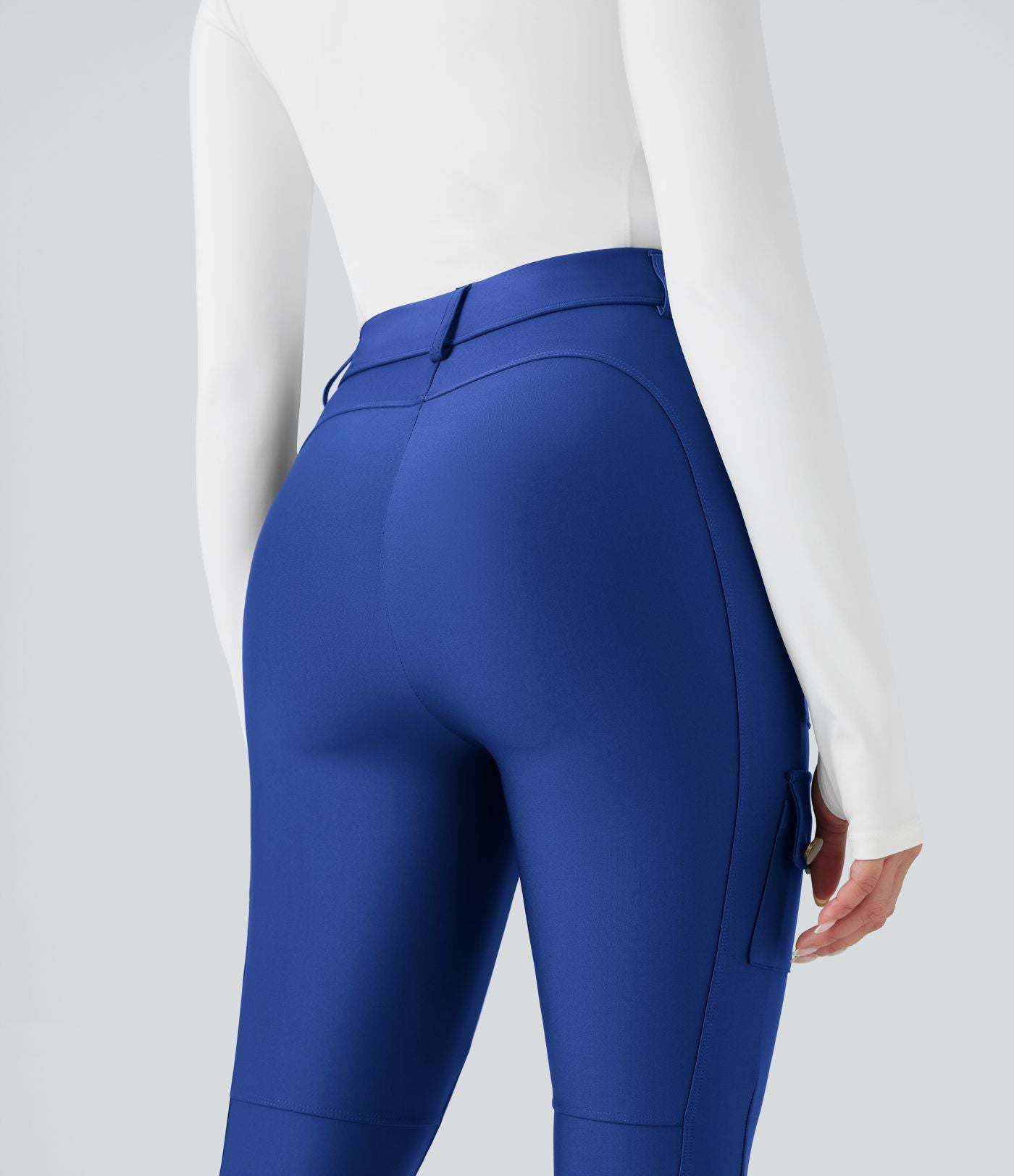 Legging 7/8 brillant taille haute avec poches