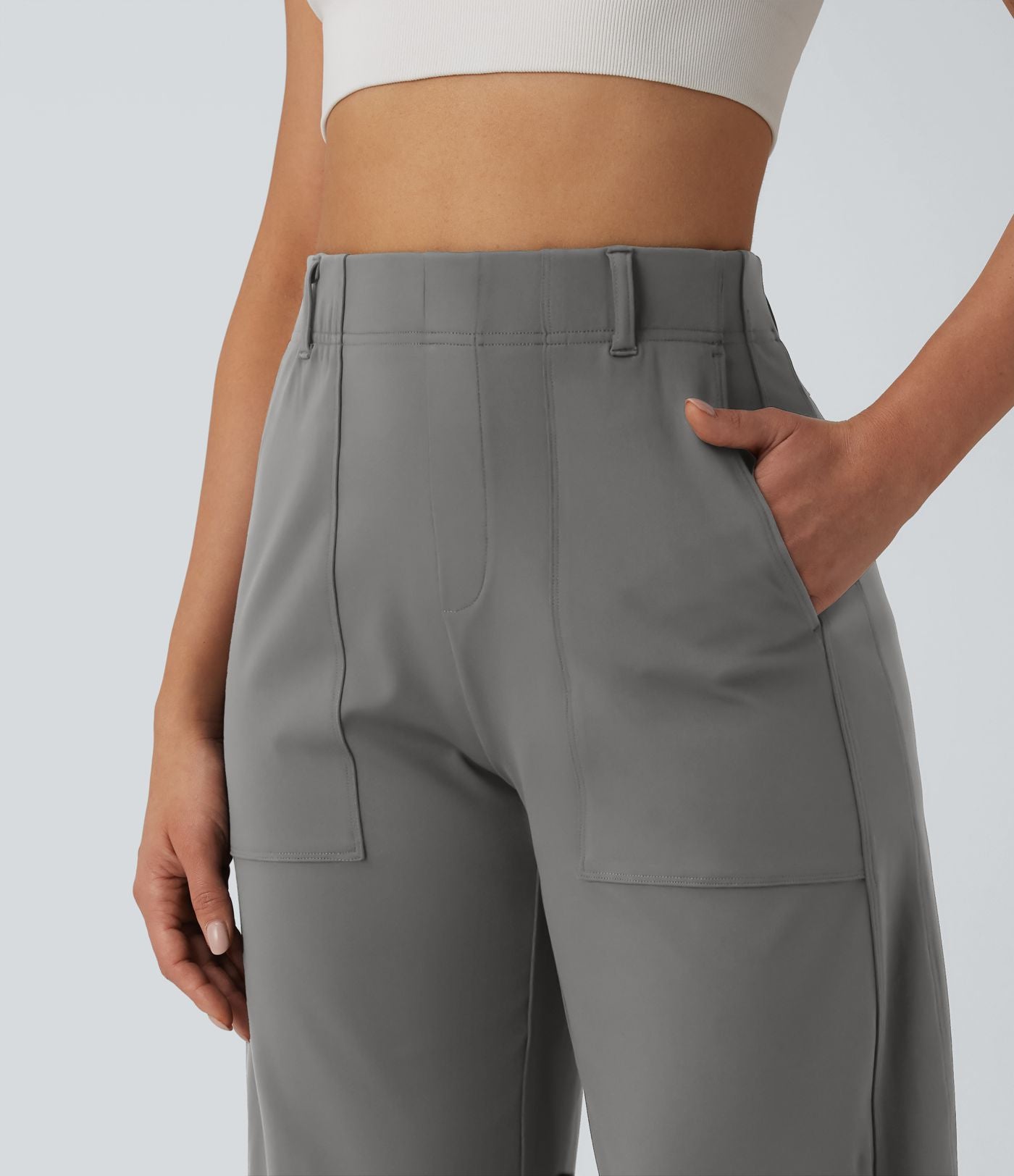Pantalon barrel DayStretch taille haute avec poches