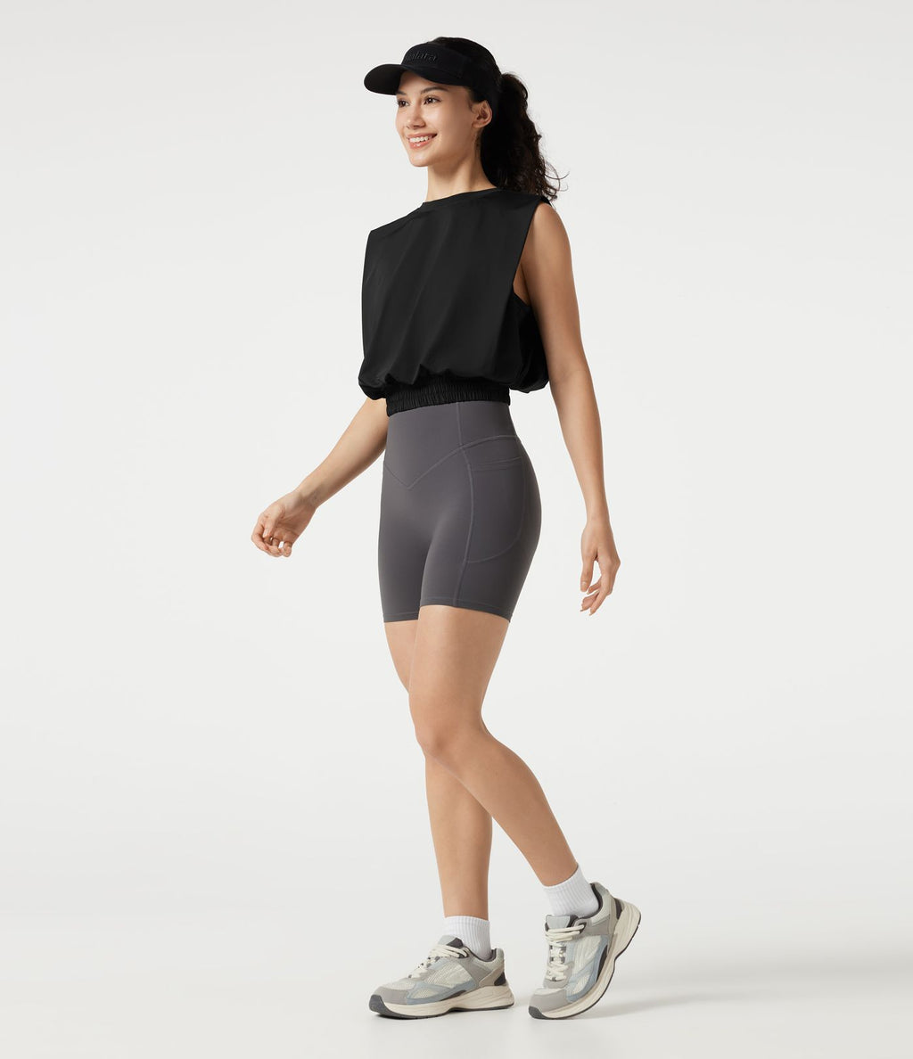 Débardeur de yoga col rond effet frais InstantCool, protection solaire UPF50+