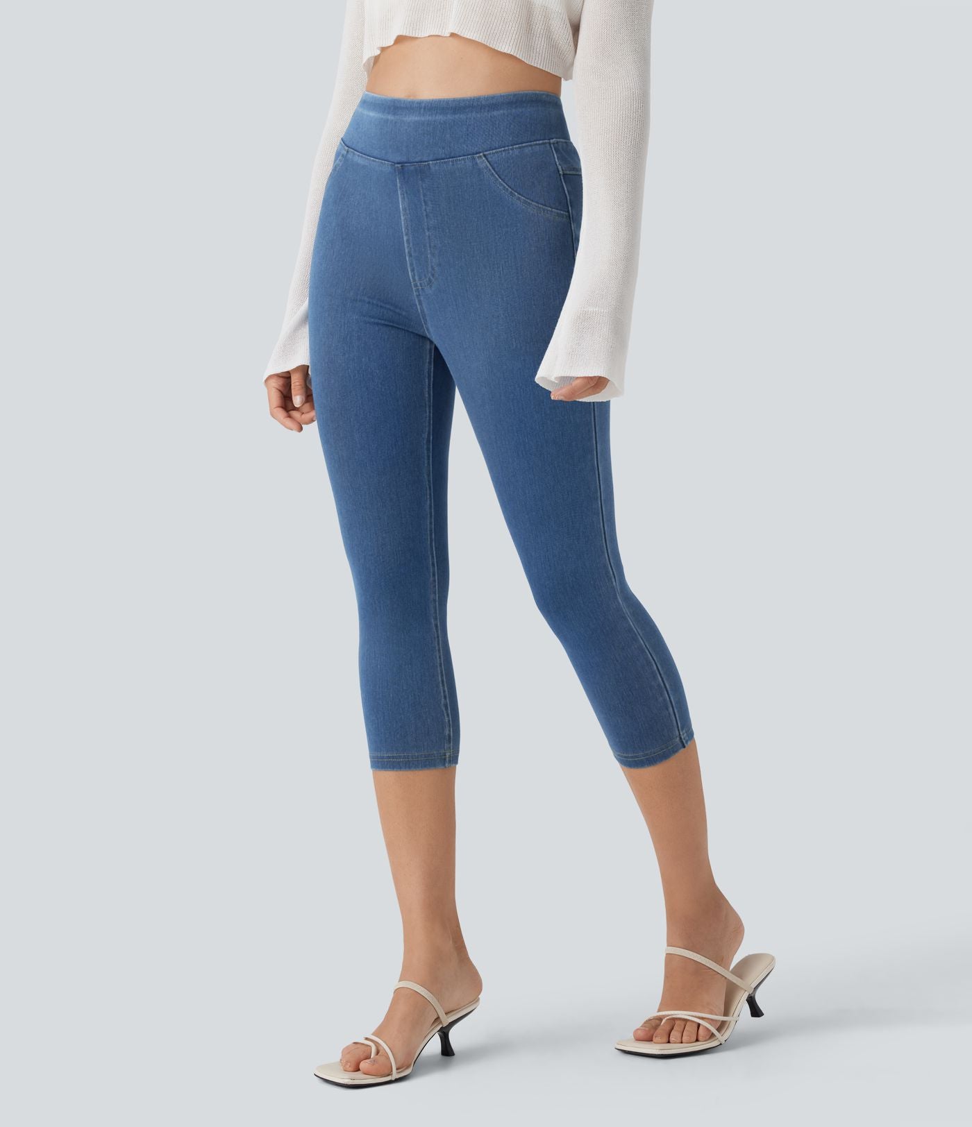 Halara Flex™ Jegging Capri Taille Haute Extensible Poche Latérale Arrière