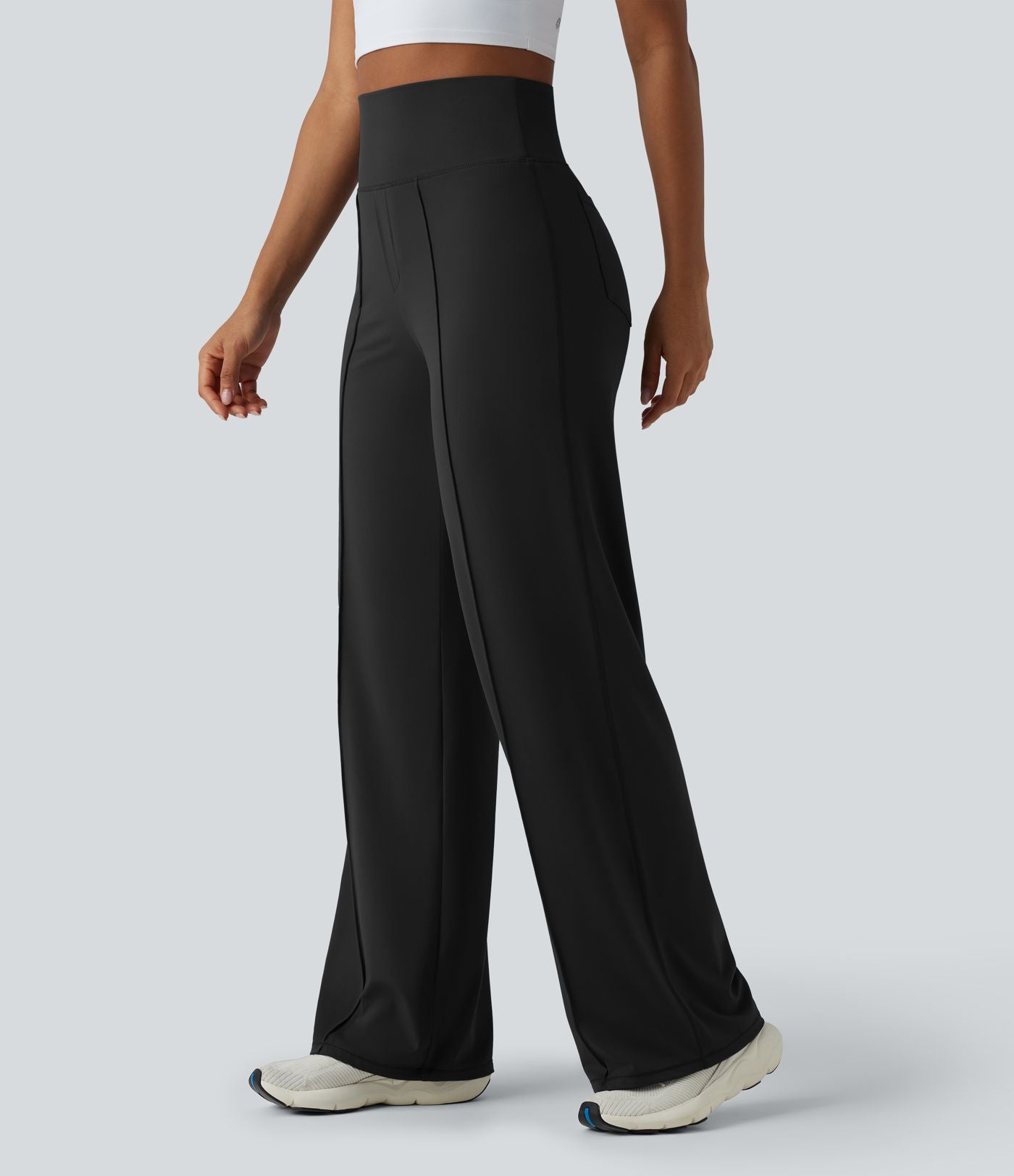 Pantalon de yoga jambes droites taille haute gainant Halara UltraSculpt™ avec poches
