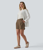 Short tailleur DayStretch mi-taille asymétrique 12,5 cm avec poches