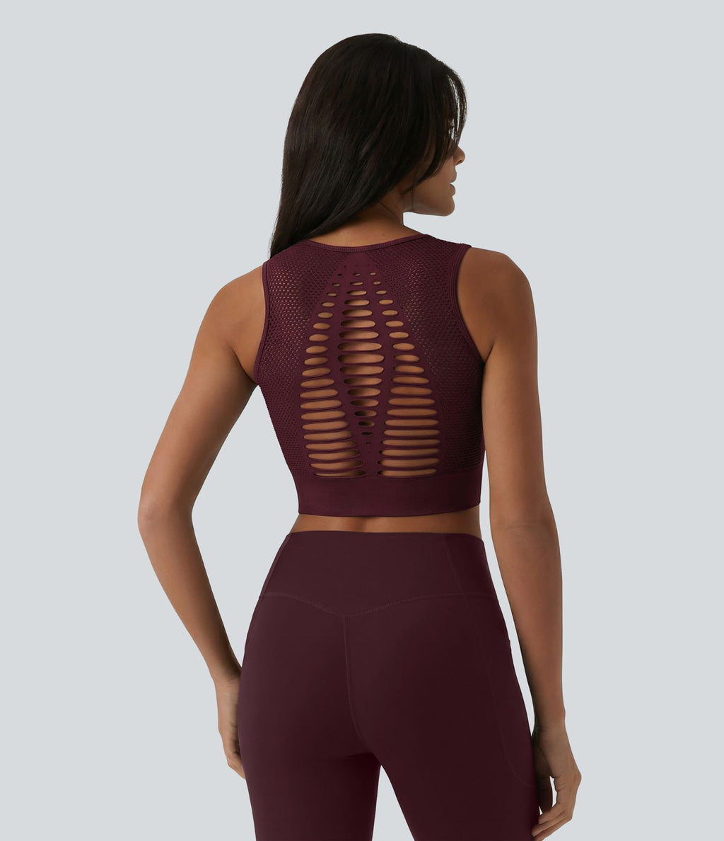 Débardeur de yoga OneForm Seamless Flow à découpes avec brassière intégrée