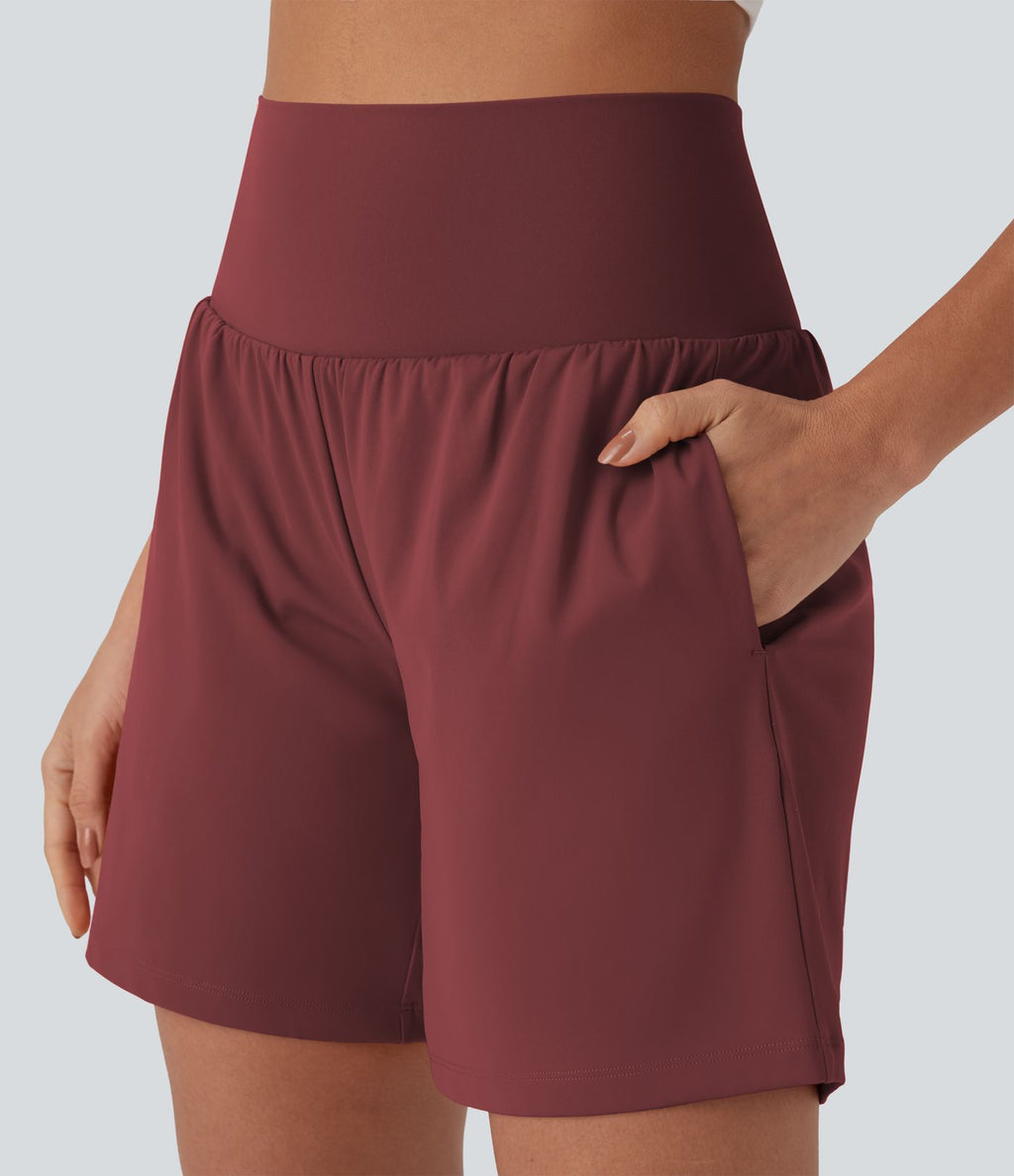 Short de yoga SoftlyZero™ Airy 2-en-1 taille très haute avec poches et effet frais InstantCool 17,5 cm