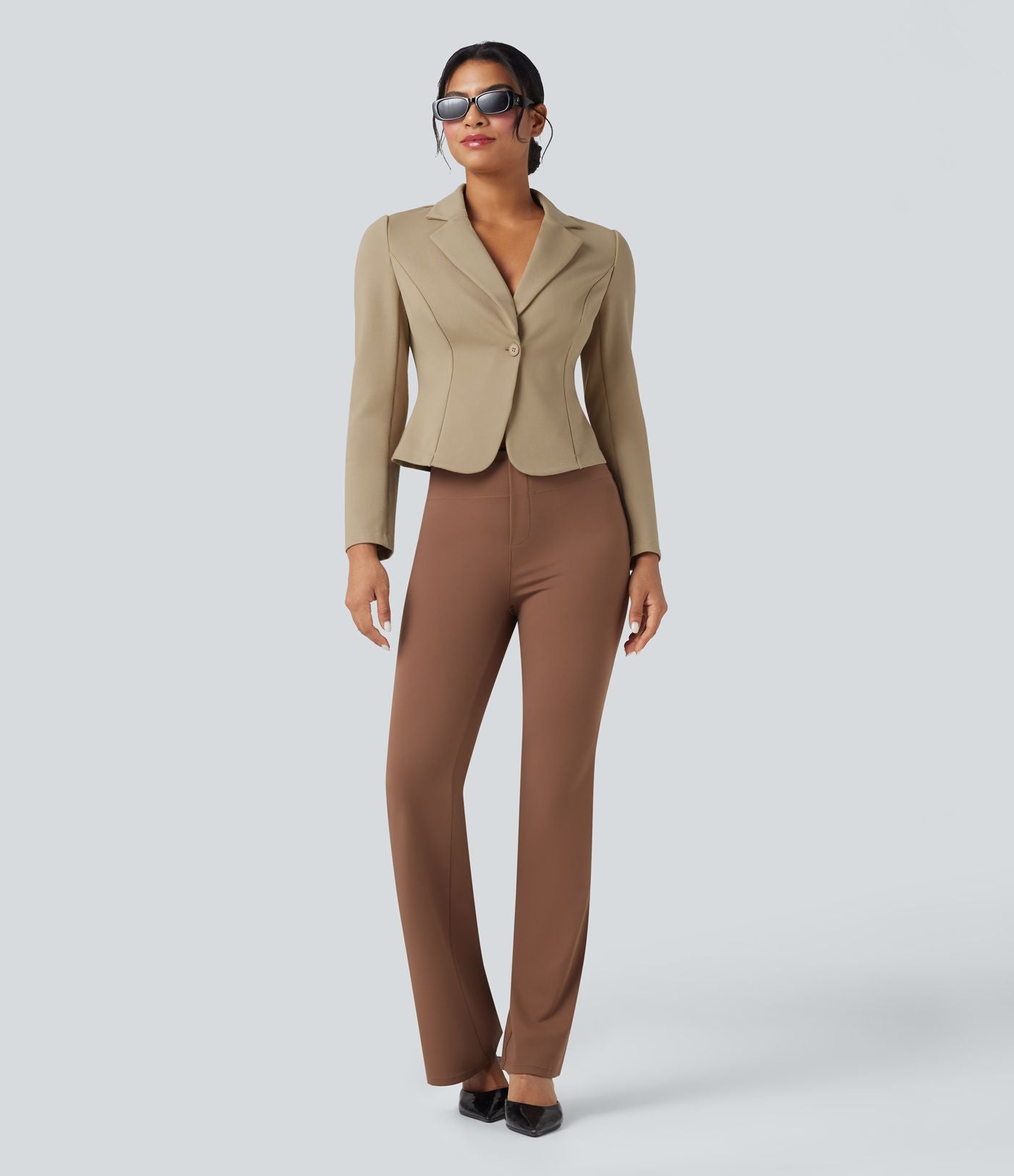 Blazer de travail ajusté manches longues