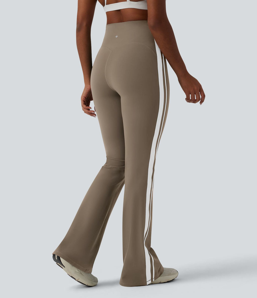 Legging de yoga 7/8 évasé Halara UltraSculpt™ taille haute ventre plat avec bandes latérales