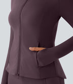 Veste d'équitation ajustée Softlyzero™ avec col montant, passe-pouces, poches, plis et fermeture éclair - Protection UPF50+
