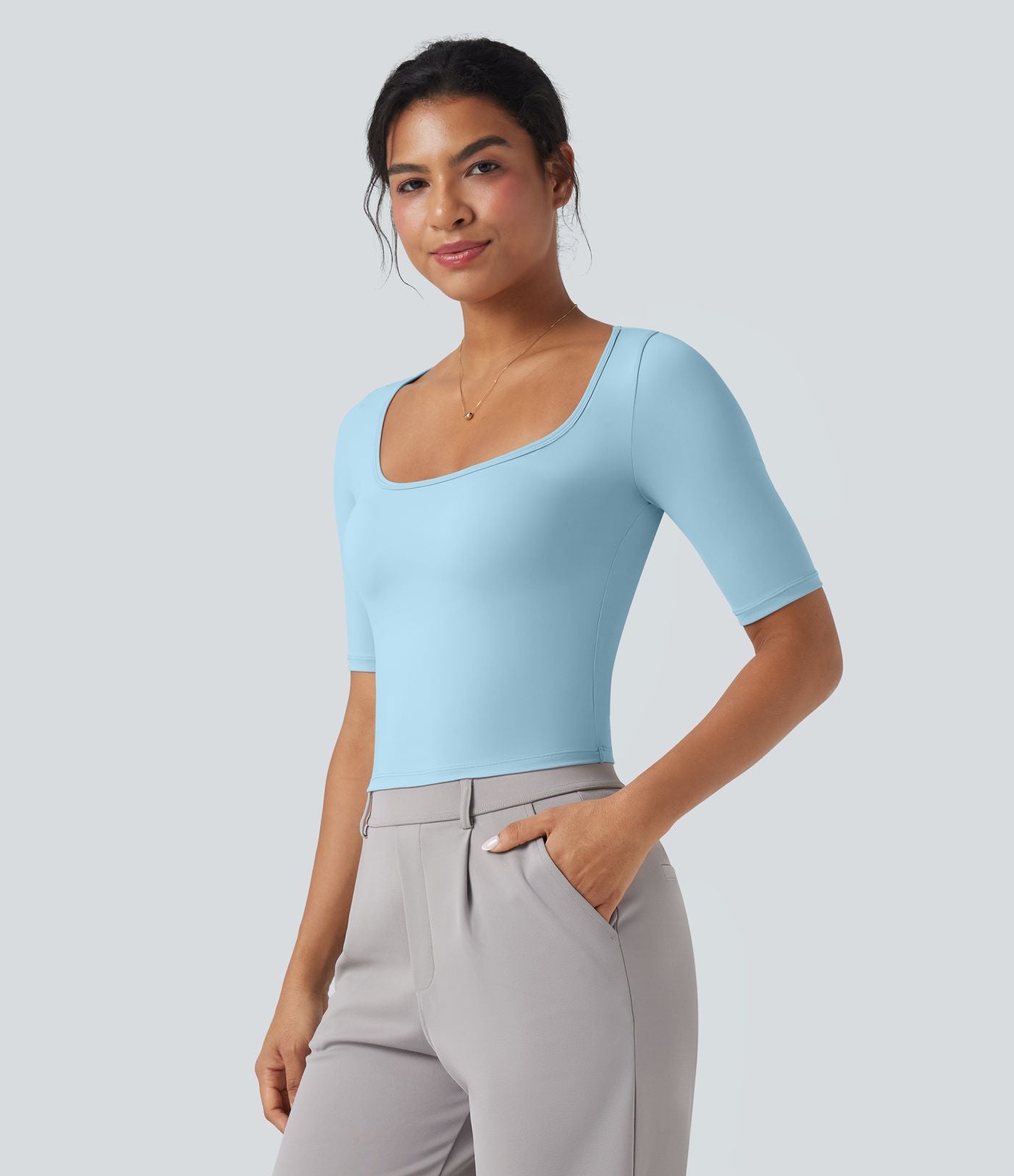 T-shirt de travail SoftlyZero™ Airy encolure arrondie manches courtes effet frais InstantCool