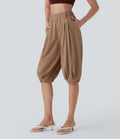 Pantalon pedal pusher fuselé taille haute DayStretch avec poches