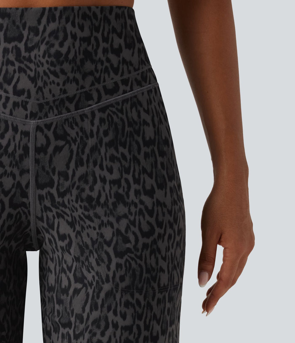 Jogging de yoga Halara UltraSculpt™ taille haute gainant imprimé léopard avec poches