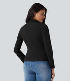 Blazer de travail col cranté à manches longues DayStretch avec poches