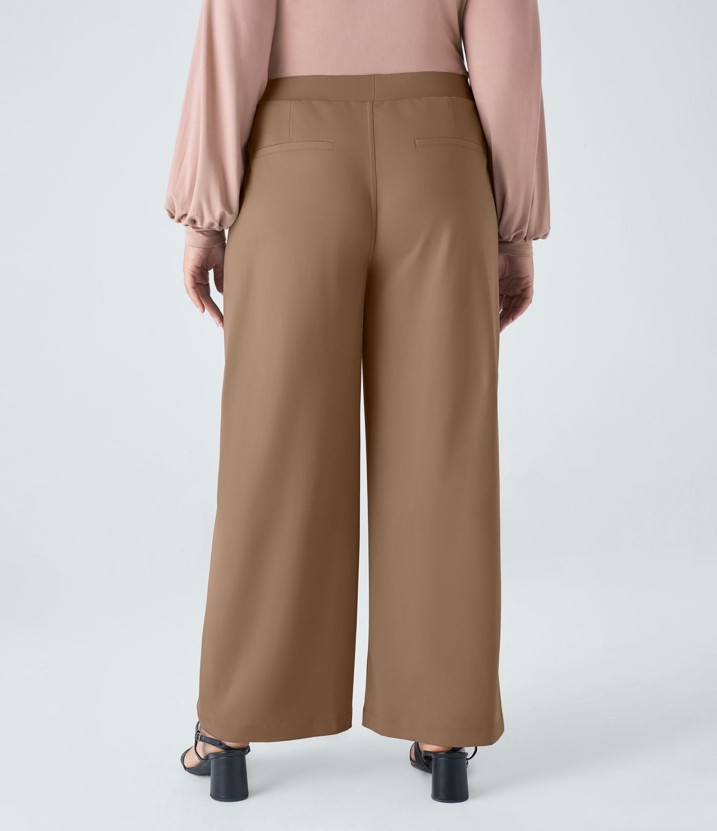 Pantalon de travail grande taille coupe droite taille haute Halara Flex™ DayStretch avec poches