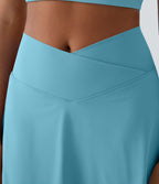 Jupe de tennis mini 2-en-1 quotidienne SoftlyZero™ Airy avec croisement, poche latérale et effet frais InstantCool, Lucid, protection solaire UPF50+