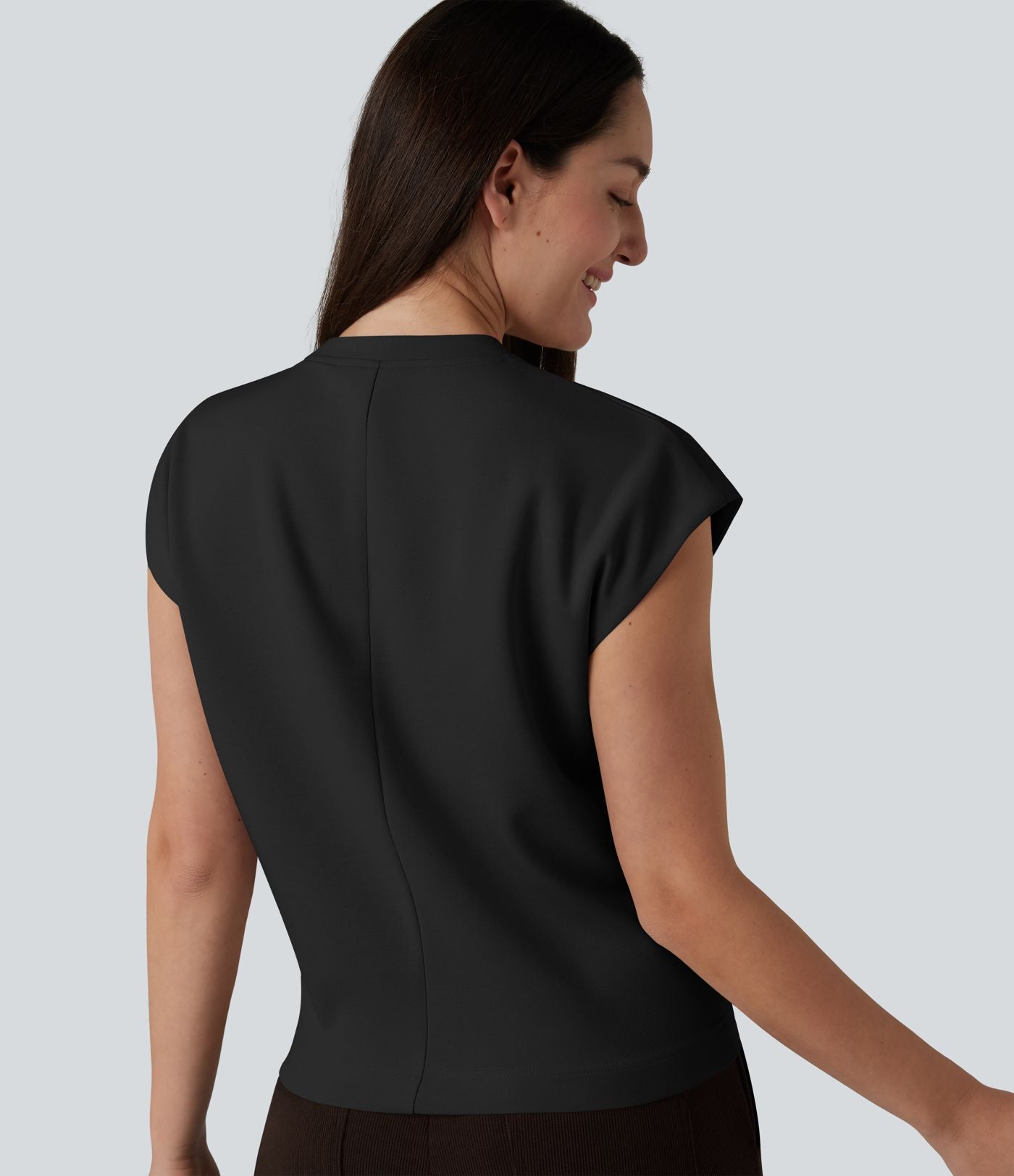 T-shirt casual col rond manches courtes