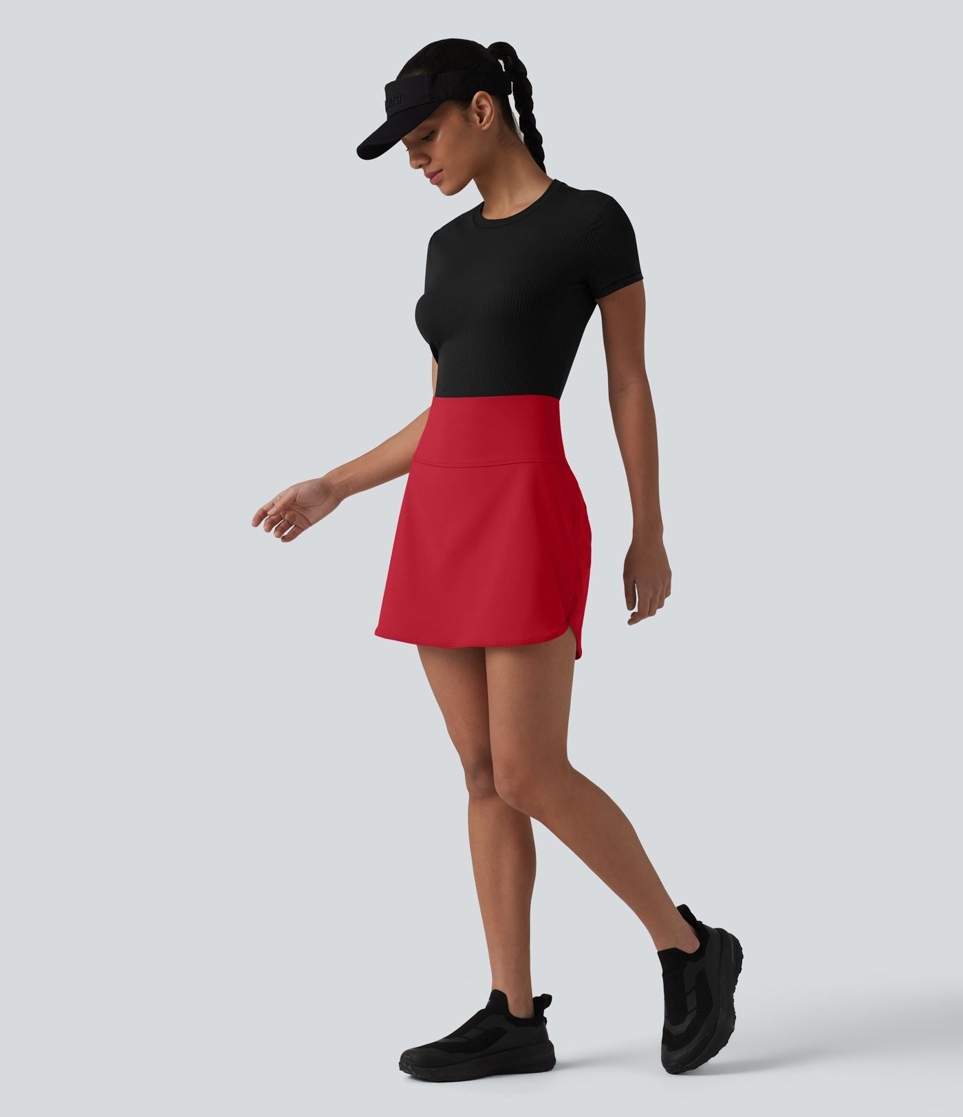 Jupe de golf courte 2-en-1 SoftlyZero™ Airy effet frais InstantCool taille ultra-haute gainant avec ourlet arrondi et poches
