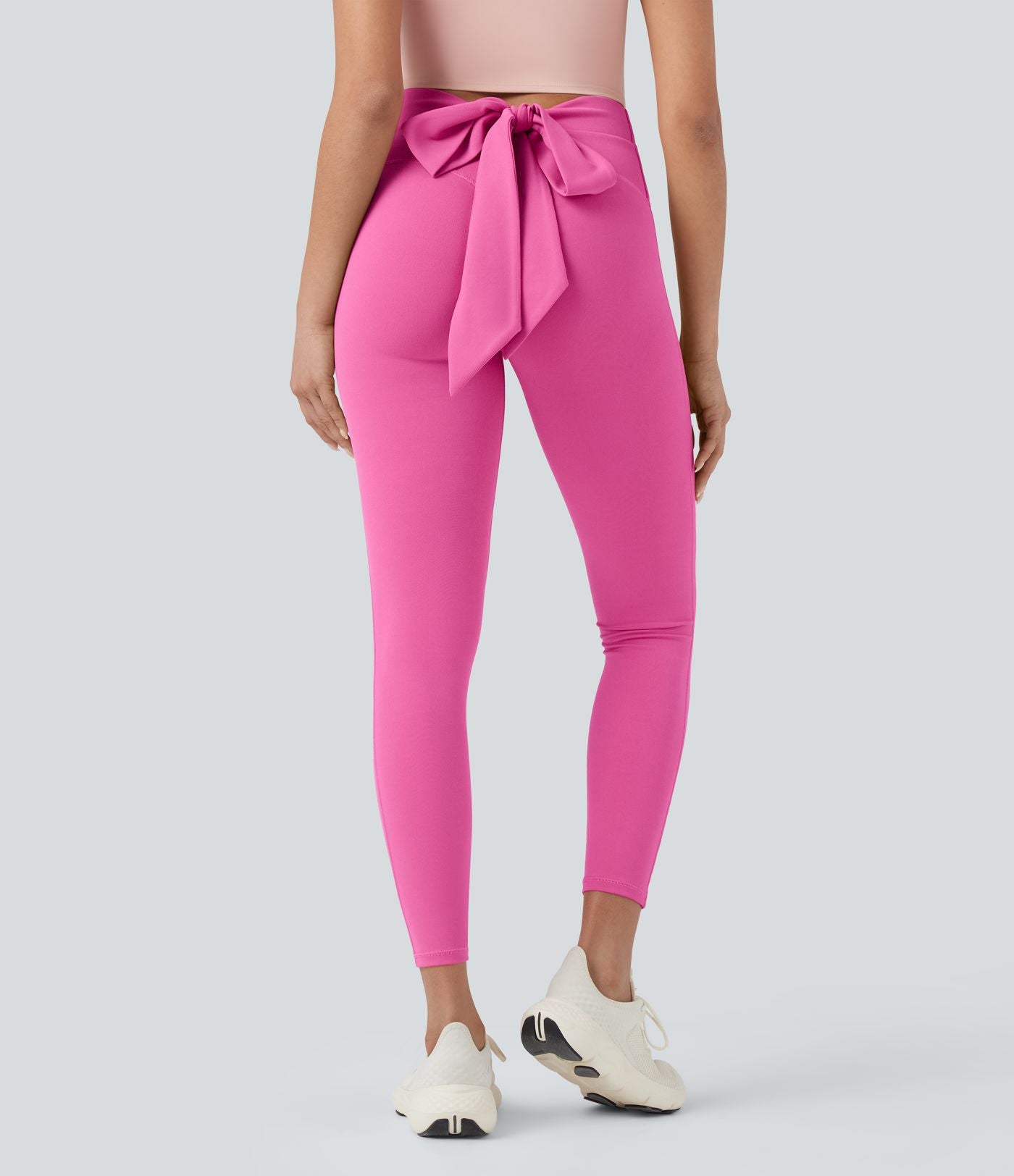 Legging yoga 7/8 SoftlyZero™ taille haute froncé avec lien dos - UPF50+