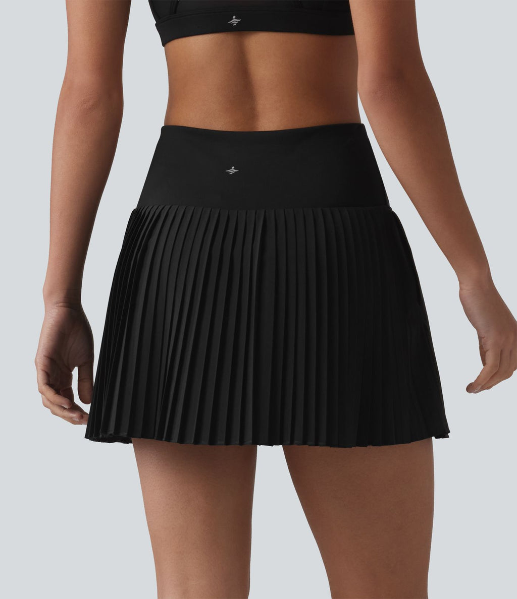 Breezeful™ Jupe mini de tennis plissée 2 en 1 taille haute séchage rapide avec poches