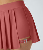 Breezeful™ Mini Jupe Soirée Plissée 2 en 1 Taille Haute Poche Latérale Boucle Réglable Séchage Rapide