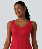 Robe de tennis courte 2-en-1 Halara UltraSculpt™ effet push-up bonnets E-G avec poches – Édition Easy Peasy