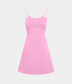 Robe de sport danse 2-pièces SoftlyZero™ Plush double bretelles caraco avec poche A-D