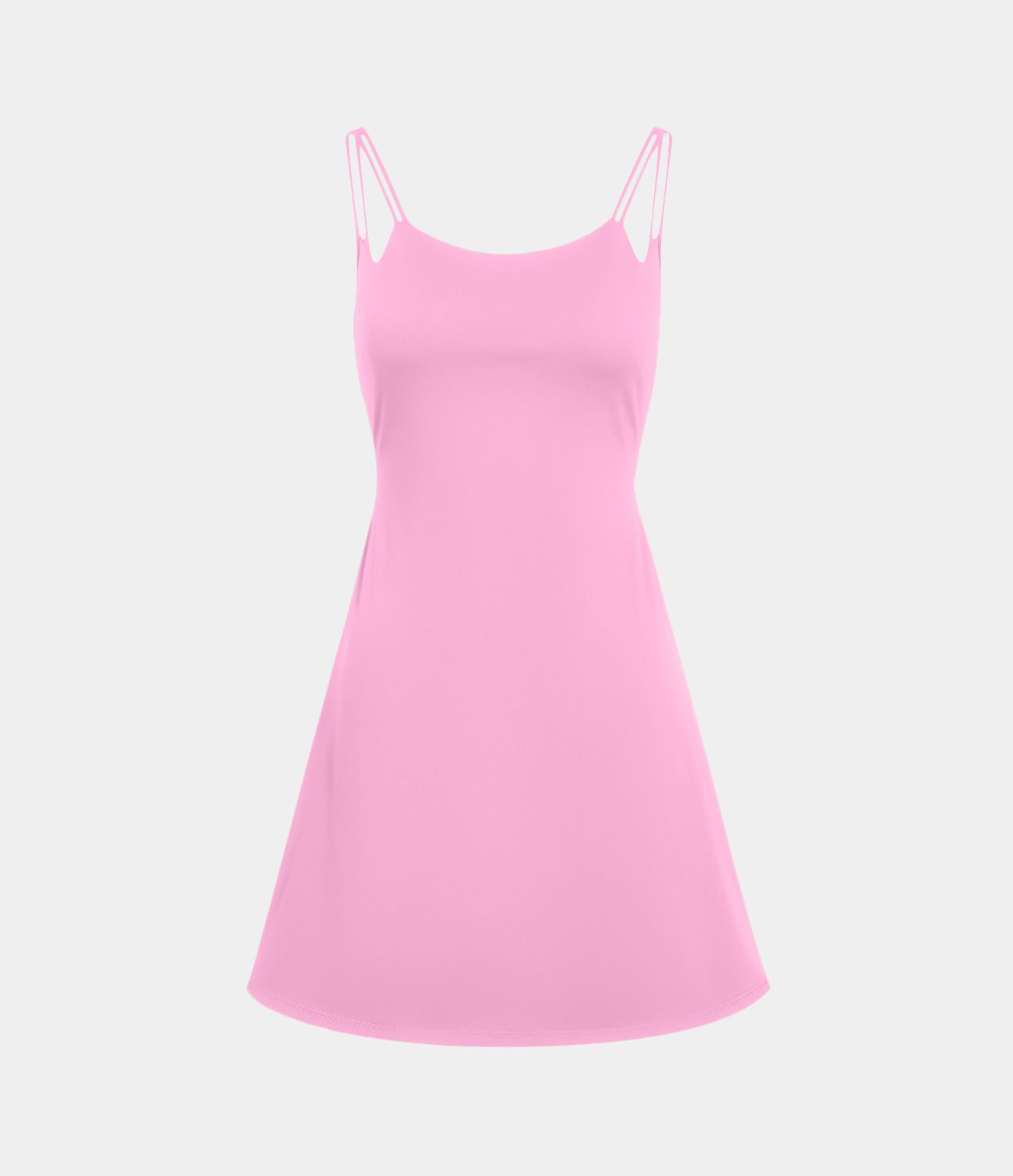Robe de sport danse 2-pièces SoftlyZero™ Plush double bretelles caraco avec poche A-D