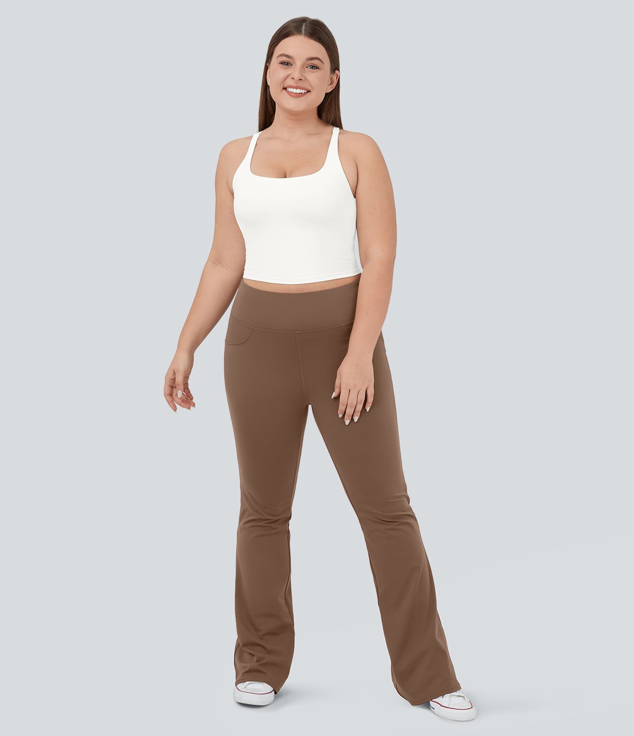Débardeur Yoga Court Dos Nu Croisé Grande Taille