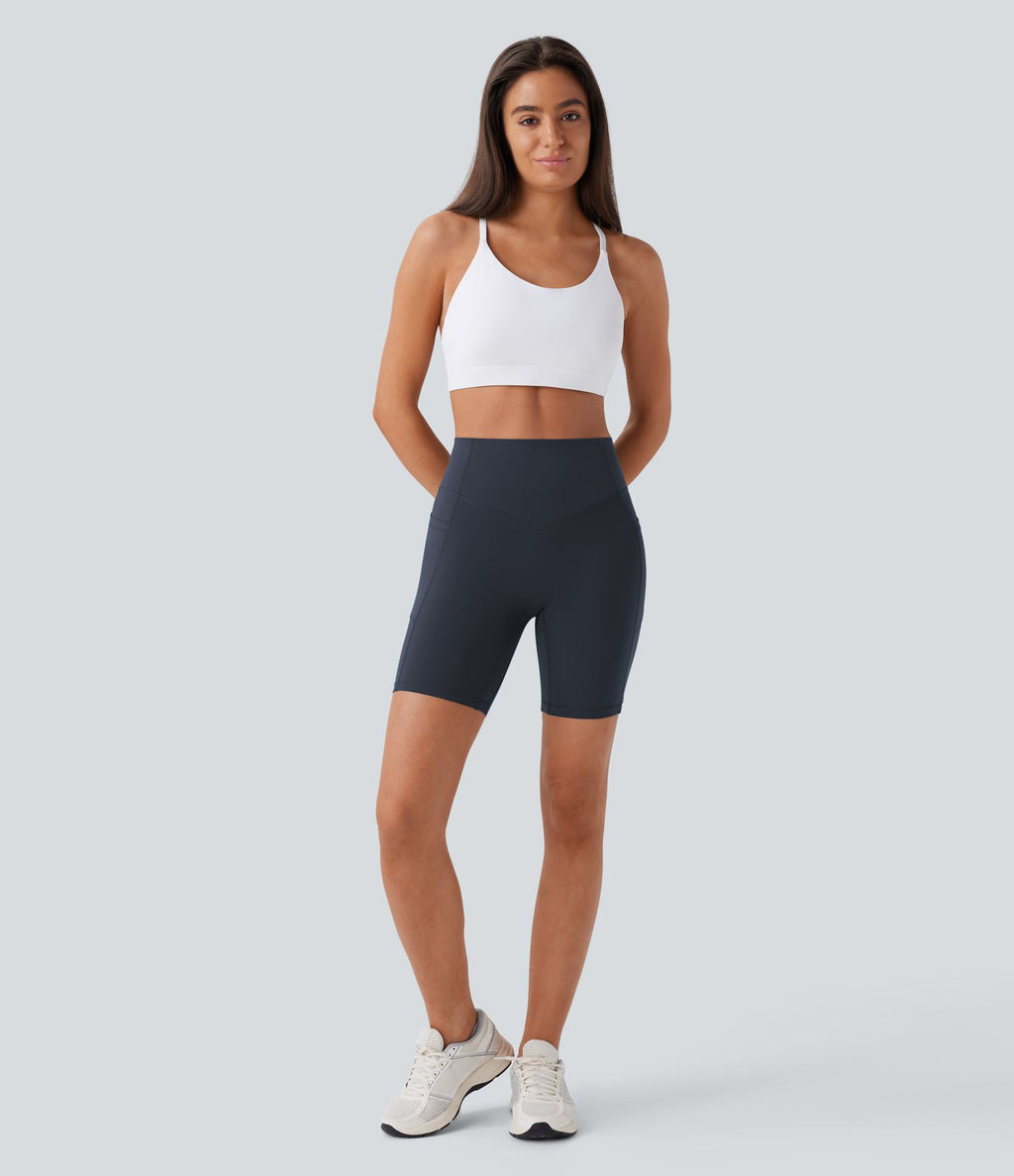 Legging de yoga gainant taille haute chiné à séchage rapide avec poches Halara UltraSculpt™