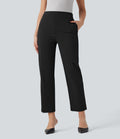 Pantalon de travail Halara Flex™ droit 7/8, taille haute, avec poches