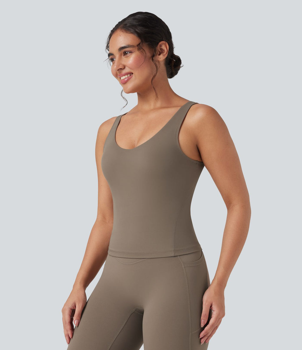 Débardeur de yoga Halara UltraSculpt™ col V profond dos échancré