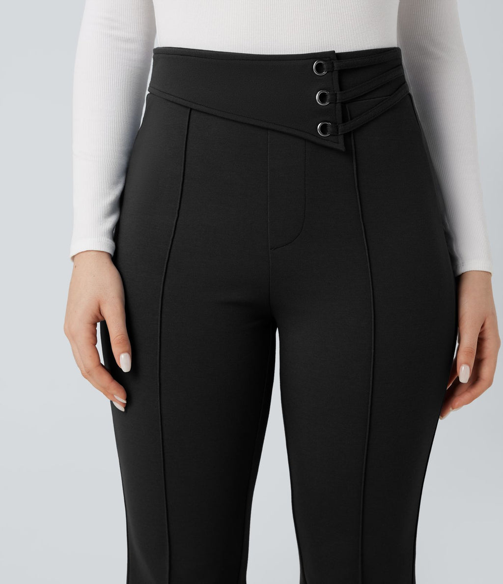 Pantalon tailleur évasé taille haute Halara Flex™ avec poches