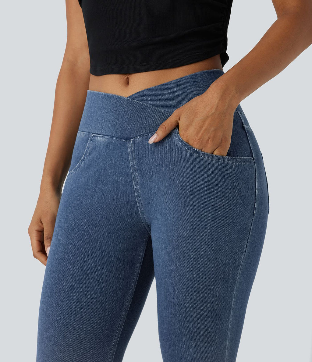 Halara Flex™ Jegging Travail Taille Haute Croisé Poches Multiples Tricot Extensible