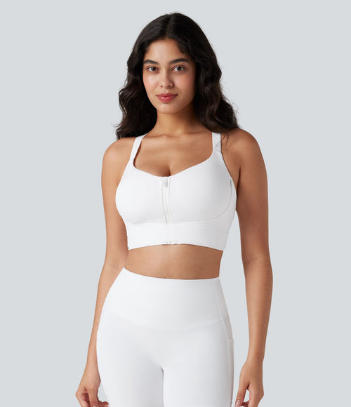Brassière de sport SpeedWave™ maintien moyen push-up fermeture éclair boucle ajustable séchage rapide running bonnets E-G