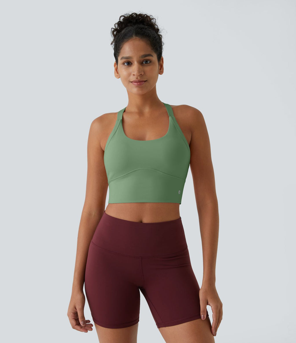 Débardeur yoga court SoftlyZero™ Plush à découpes A-C