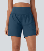 Short de yoga SoftlyZero™ Airy 2-en-1 taille très haute avec poches et effet frais InstantCool 17,5 cm