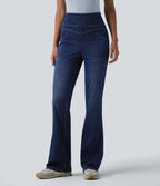 Jean Halara Flex™ taille haute évasé slim décontracté avec poches