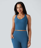 Débardeur yoga Halara UltraSculpt™ 2-en-1 push-up col V profond dos croisé