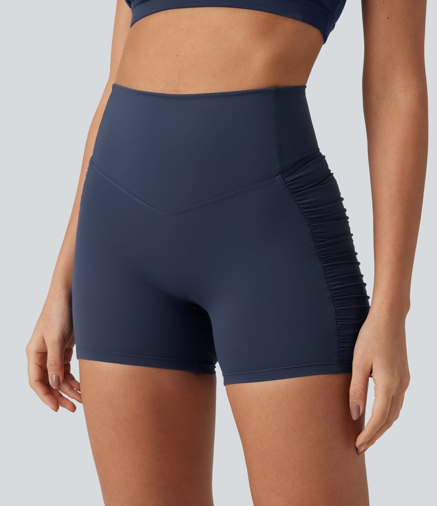 Halara UltraSculpt™ Cycliste de yoga taille haute froncé 12,5 cm
